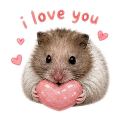 Cute fluffy brown adorable hamster