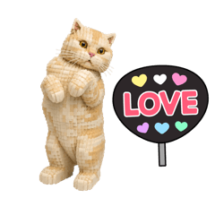 Cream Brick Cat by Mommy Mawmeaw
