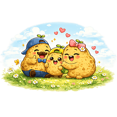 Mood Potato Family Stickers