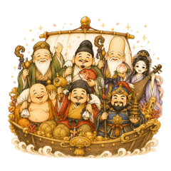 Seven Lucky Gods Good Luck Words