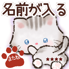 名前が入る♡愛猫カスタム♡肉球はんこ