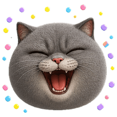 Boss Gray Cat Emoji Many Moods 64