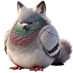A pigeon that loves to dress up