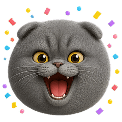 Mochi Fold Cat Emoji Many Moods 60