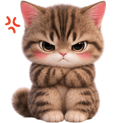 Tabby Cat Cheeky Girl (No Text)