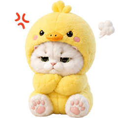 White Cat Duck Costume (No Text)