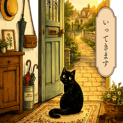Retro Black Cat Stickers