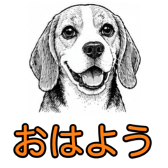 漫画風なビーグル