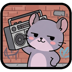 Cute Retro Chinchilla Vibe