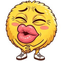 Yellow pom-pom emoji
