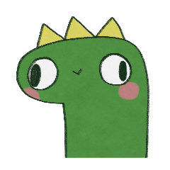 Bobo the Crayon Green Dinosaur