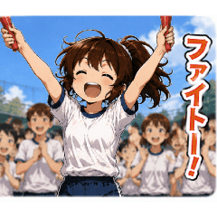 Baseball Girl Cheer Stickers