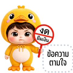 เปลี่ยนข้อความตามใจ: น้องเป็ดตุ๊บตั๊บ