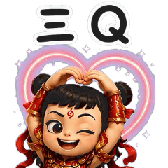 Nezha Taiwanese English Big Stickers