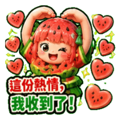 夏日水果冰品|清涼日常反應貼圖