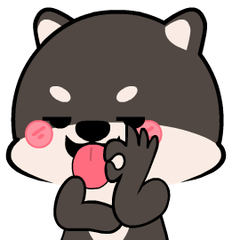 Shiba Inu Black 5 : Effect stickers
