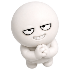 Sleepy White Blob (No text)
