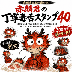 赤麟君の丁寧毒舌スタンプ40