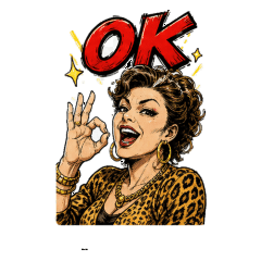 Pop Art Comic Lady Stickers