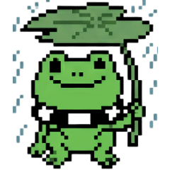 Frog with Swim Ring  Dot Version #1