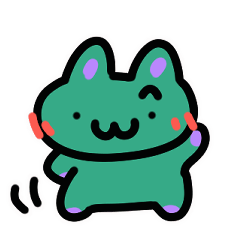 Animated! Green Cat