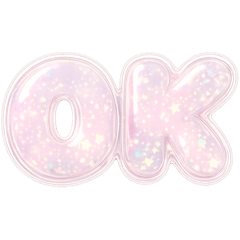 Sparkly Clear Text Stickers