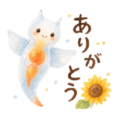 Clione and Sunflower Everyday Stickers