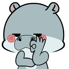 Cute Hippo 5 : Pop-up stickers