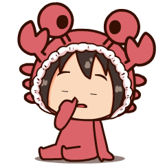Cosplay Simple Crab : Animated Stickers