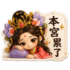 育貴妃｜古風Q版日常貼圖
