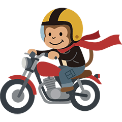 Monkey Biker Sticker1