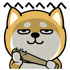 Deadpan Shiba Inu Stickers