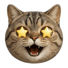 Cheeky Tabby Cat Emoji Many Moods