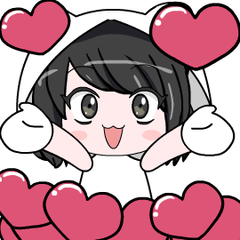 Chibi White Bear : Effect stickers
