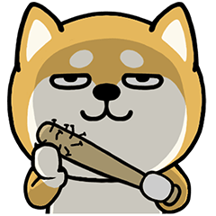 Deadpan Shiba Inu Popup Stickers