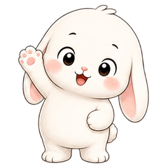 Mischievous Lop Bunny (No text)
