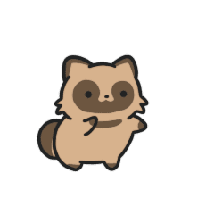 Moving Tanuki Sticker4