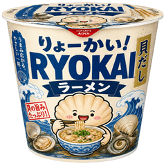 Cup ramen Dajare sticker