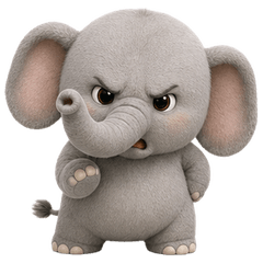 Adorable Chubby Elephant (No text)