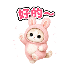 貓咪玩偶裝日常貼圖。