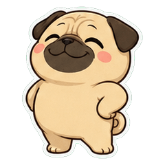 Pug Fluffy Face