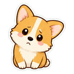 Corgi Fluffy Face