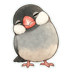 Java Sparrow Line Wash 1A