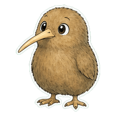 Kiwi Bird Line Wash 1A