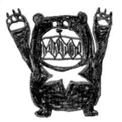 A moving bear sticker