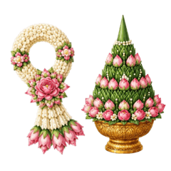 Flowers and garlands