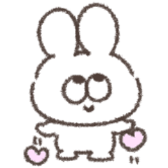 A one-of-a-kind chubby rabbit
