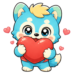 Blue Furry Pup Daily Mood (No text)