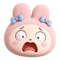 Suede Pink Bunny Emoji Many Moods