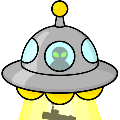 UFO Abduction / BIG Sticker